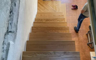 Montaż schodów drewnianych na betonie