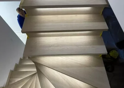 podświetlane schody drewniane Gliwice